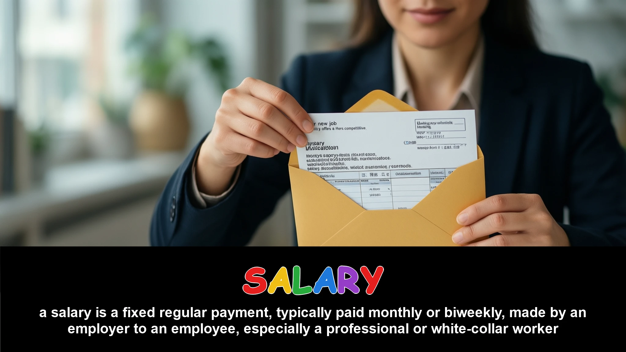English Illustration for salary